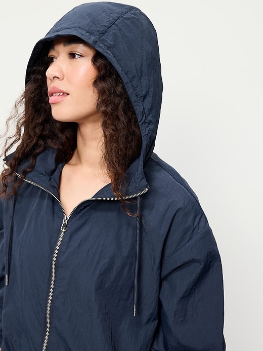 Image number 4 showing, Lightweight Loose-Fit Hooded Jacket