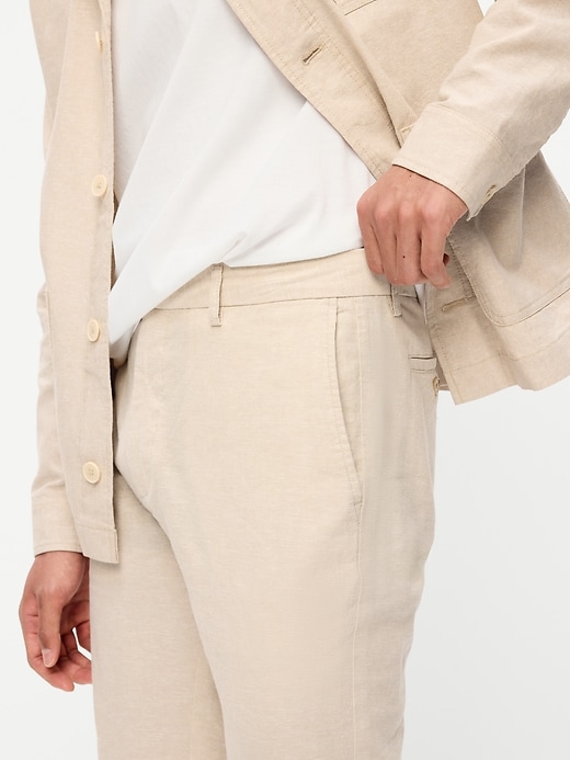 Image number 4 showing, 90's Straight-Fit Linen-Blend Dress Pants
