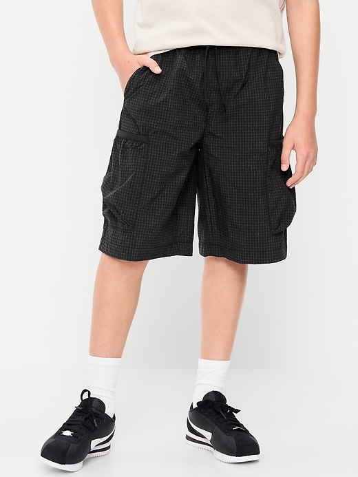 Image number 1 showing, Below Knee Super Baggy Ripstop Cargo Shorts for Boys