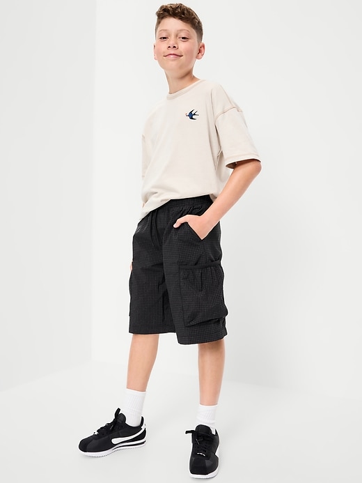 Image number 3 showing, Below Knee Super Baggy Ripstop Cargo Shorts for Boys