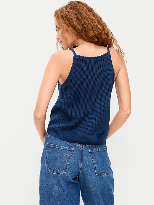 Image number 2 showing, Open-Weave Apron Tank Top