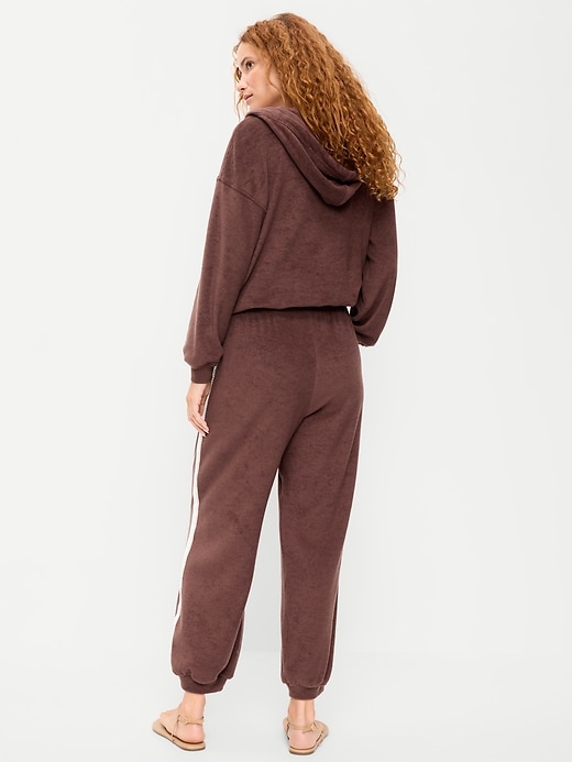Image number 3 showing, Mid-Rise Terry Cloth Harem Pants