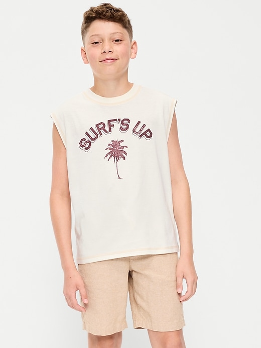 Image number 1 showing, Boxy Muscle Tank Top for Boys