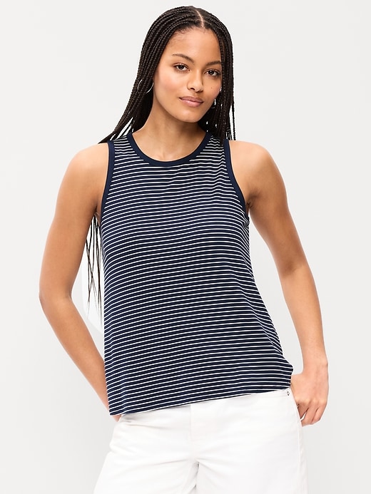 Image number 1 showing, Luxe High-Neck Tank Top