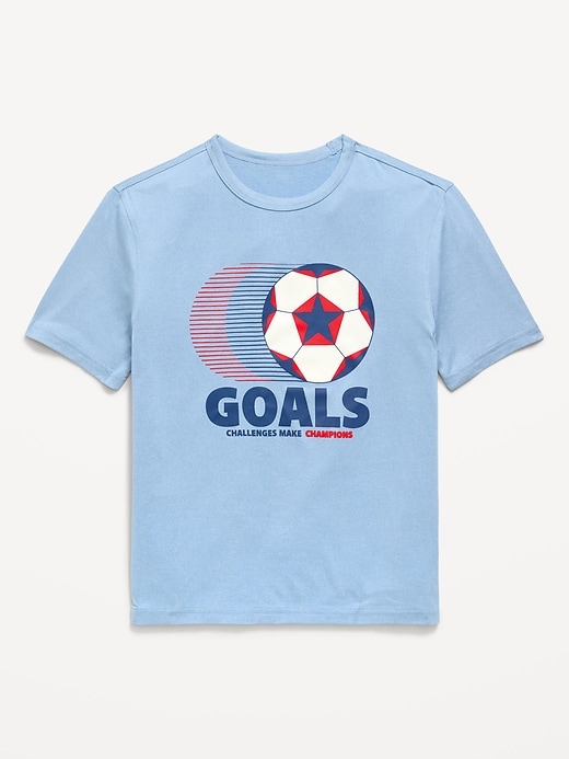 L'image numéro 1 présente T-shirt à imprimé Performance NuageSport pour garçon