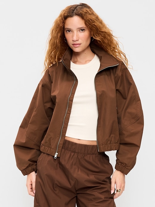Image number 1 showing, Twill Utility Zip-Front Jacket