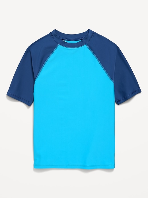Image number 1 showing, Short-Sleeve Rashguard Swim Top for Boys