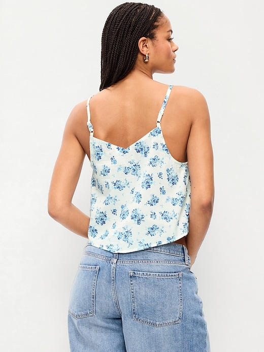 Image number 2 showing, Lace-Trim Scarf Tank Top
