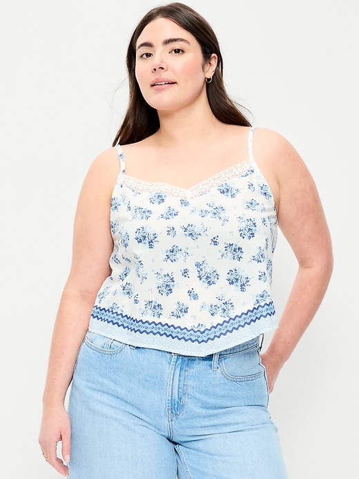 Image number 5 showing, Lace-Trim Scarf Tank Top