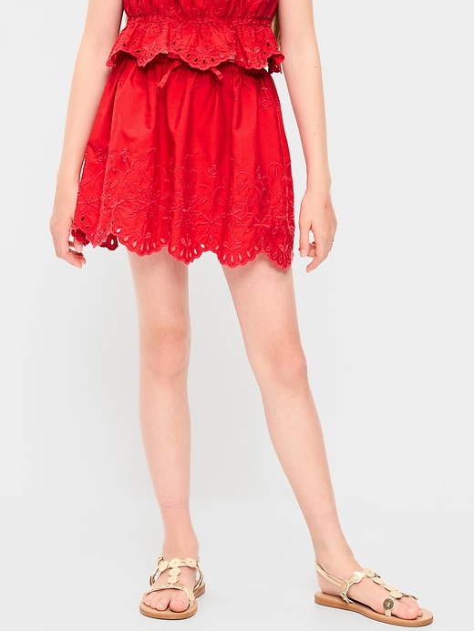 Image number 1 showing, Eyelet-Trim Skirt for Girls