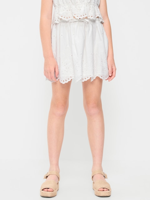 Eyelet-Trim Skirt for Girls