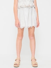 Image number 1 showing, Eyelet Trim Skirt for Girls