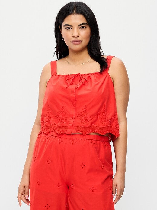 Image number 5 showing, Tie-Front Cami Tank Top