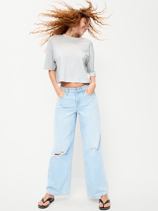 Image number 3 showing, Vintage Crew-Neck Cropped T-Shirt