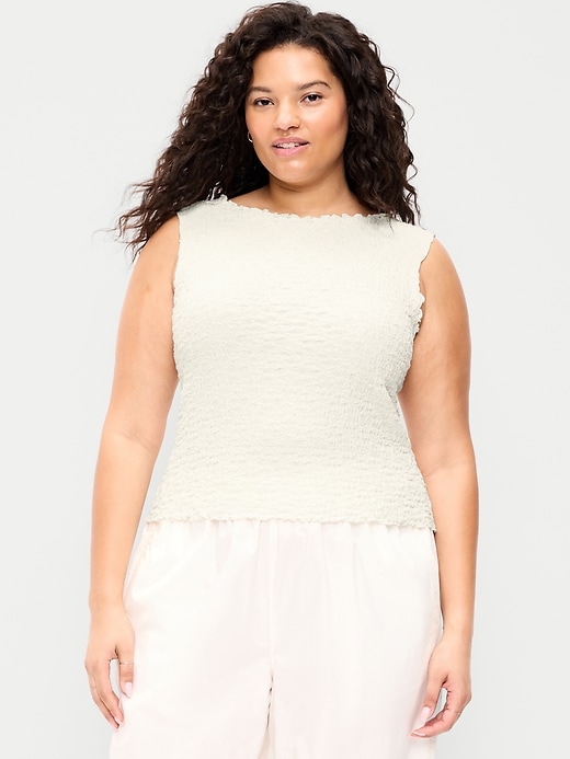 Image number 7 showing, Sleeveless Smocked Tank Top