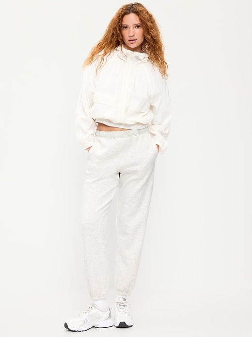 Image number 1 showing, High-Waisted Cinched-Ankle Sweatpants