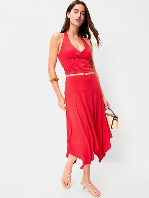 Image number 3 showing, Short-Sleeve Jersey Smocked-Front Top