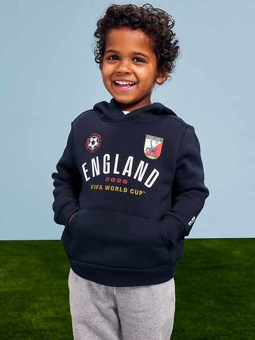Image number 1 showing, FIFA World Cup 26™ England Oversized Pullover Hoodie for Toddler Boys