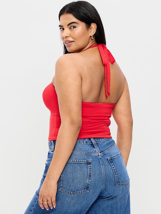 Image number 6 showing, Short-Sleeve Jersey Smocked-Front Top