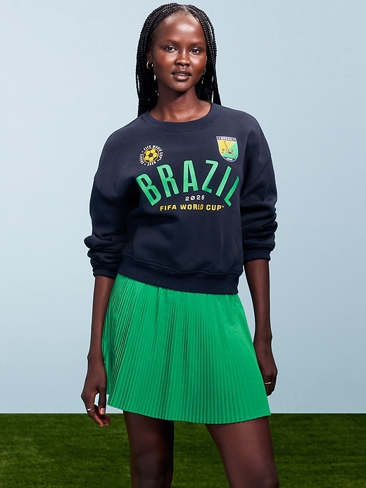 Image number 1 showing, FIFA World Cup 26™ Brazil Oversized Graphic Sweatshirt for Women