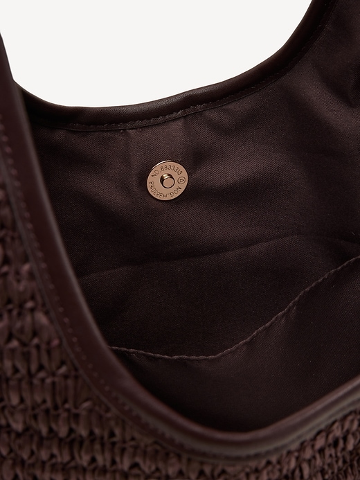 Image number 4 showing, Oversized Raffia Hobo Bag