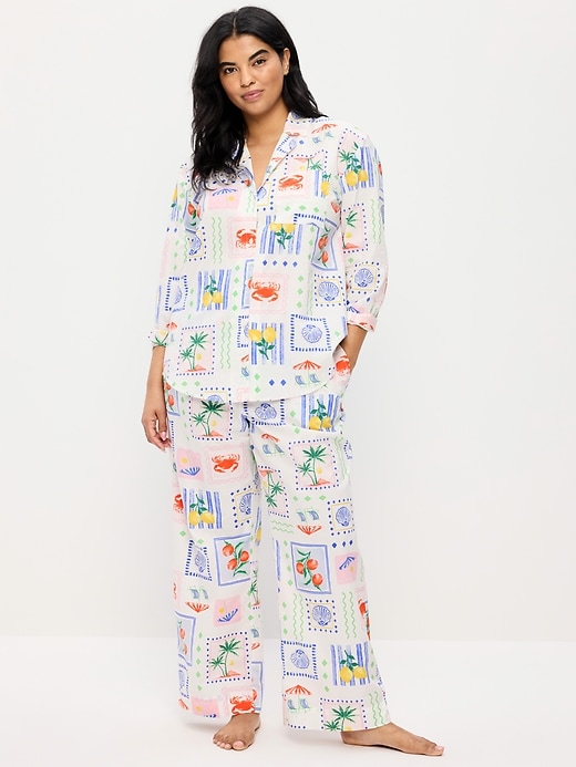 Image number 4 showing, Poplin Pajama Pant Set