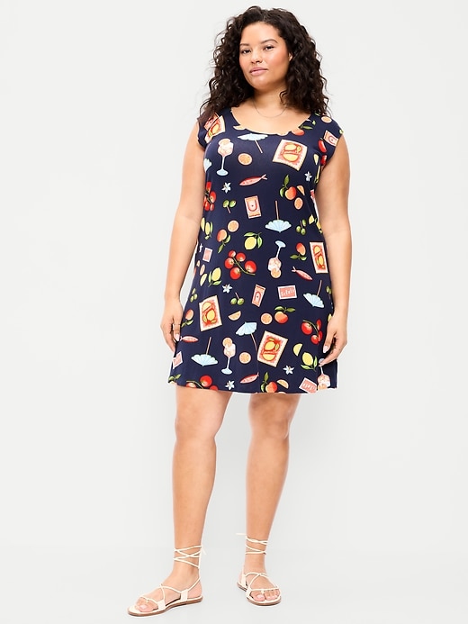 Image number 9 showing, Short-Sleeve Scoop-Neck Mini Dress