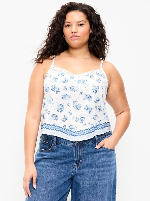 Image number 7 showing, Lace-Trim Scarf Tank Top