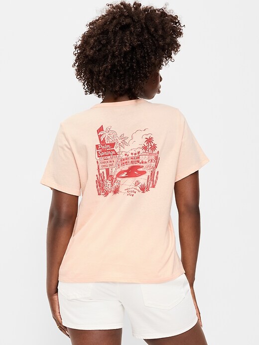 L'image numéro 7 présente T-shirt passe-partout ras du cou à imprimé