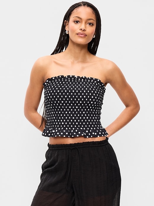 Image number 1 showing, Smocked Bodice Tube Top