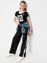 Image number 3 showing, High-Waisted PowerChill Crossover Wide-Leg Pants for Girls