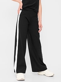 Image number 1 showing, High-Waisted PowerChill Crossover Wide-Leg Pants for Girls