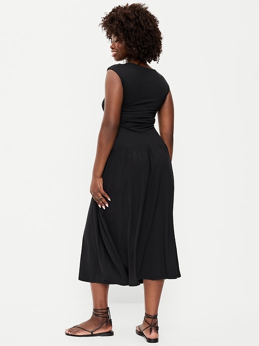 Image number 7 showing, Jersey Knit Drop-Waist Midi Dress