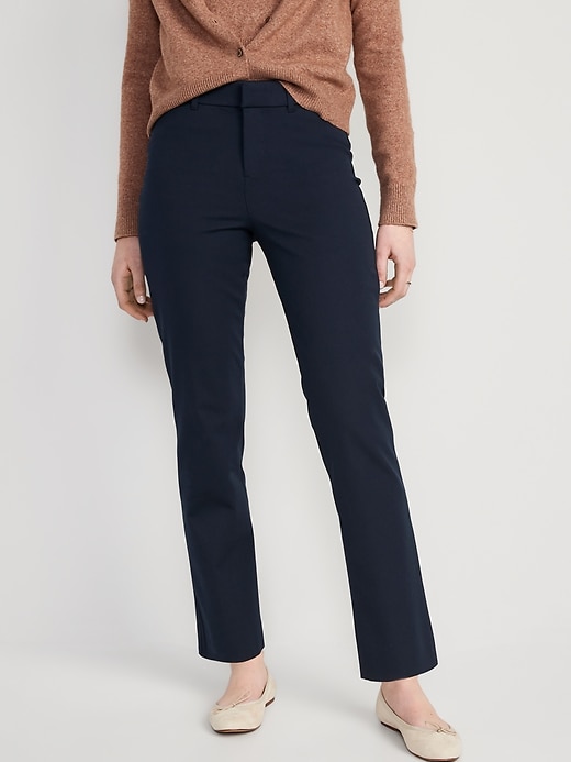 L'image numéro 1 présente Pantalon Pixie droit à taille haute
