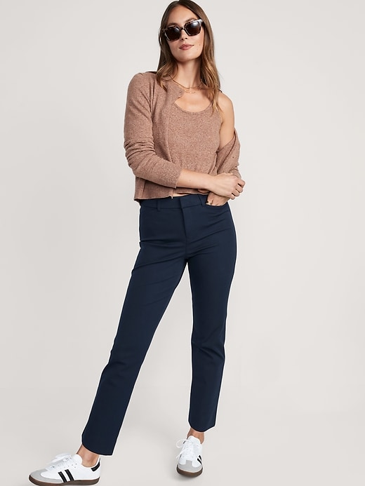 L'image numéro 3 présente Pantalon Pixie droit à taille haute