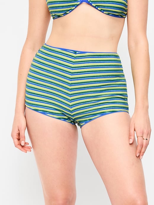 Image number 4 showing, High-Waisted Shortie Swim Bottoms