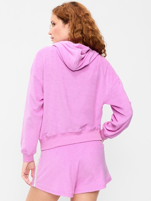 Image number 2 showing, Terry Cloth Full-Zip Hoodie Sweatshirt