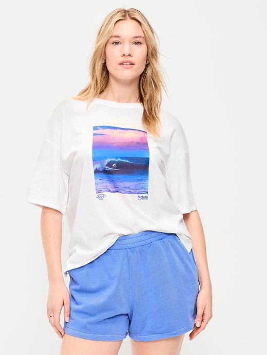Image number 5 showing, Short-Sleeve Loose Crew-Neck T-Shirt