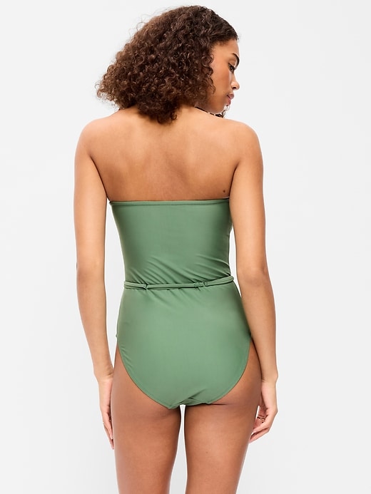 Image number 2 showing, Strapless Belted One-Piece Swimsuit