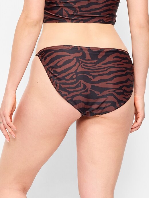 Image number 5 showing, Beaded Mid-Rise Bikini Swim Bottoms