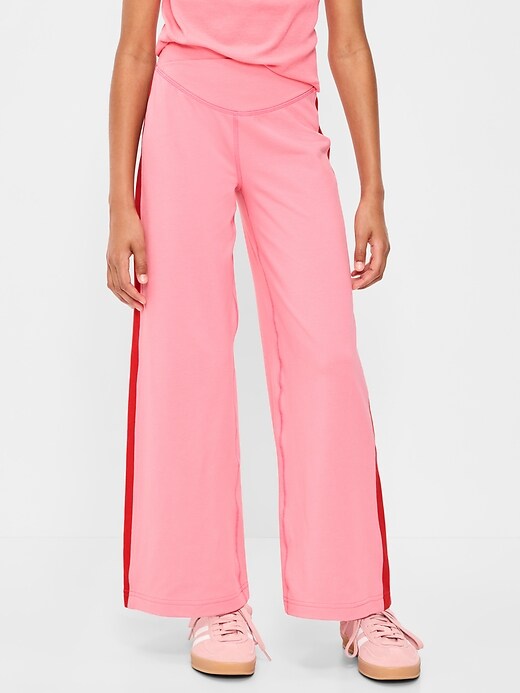 Image number 1 showing, High-Waisted PowerChill Crossover Wide-Leg Pants for Girls