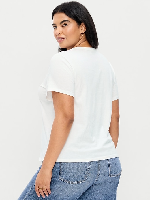 L'image numéro 7 présente T-shirt passe-partout ras du cou à imprimé