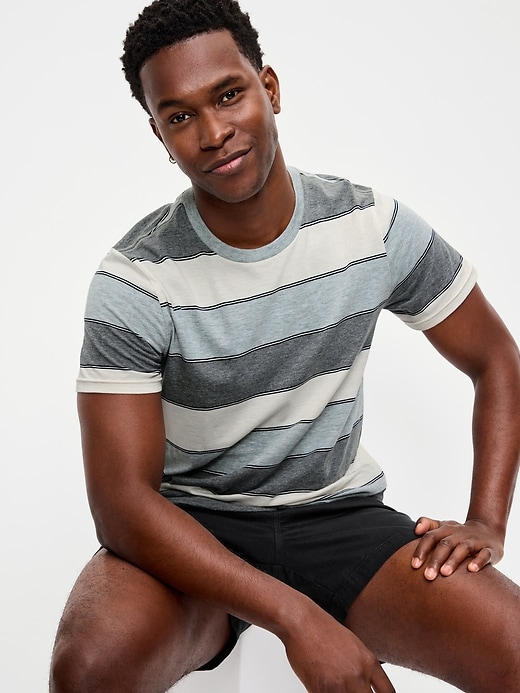 Image number 1 showing, Crew-Neck Striped T-Shirt