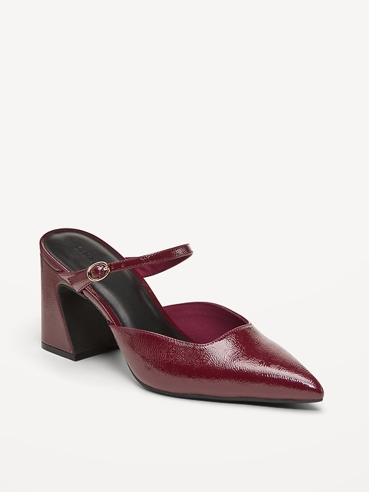 Image number 1 showing, Buckle-Strap Mule Heels for Women