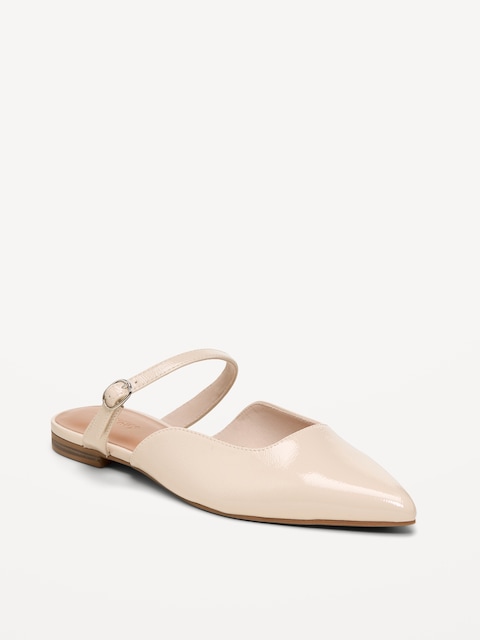Pointed-Toe Mule Flats for Women