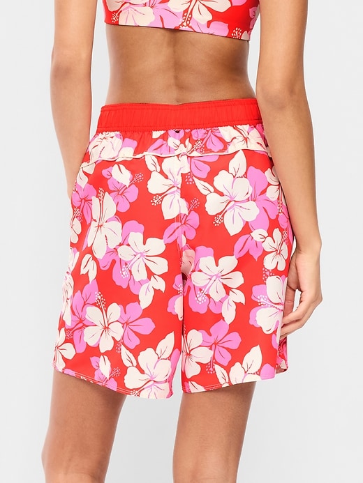 Image number 2 showing, Mid-Rise Loose Swim Board Shorts