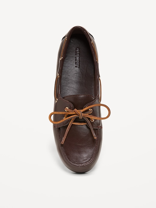 Image number 2 showing, Faux-Leather Boat Shoes for Women