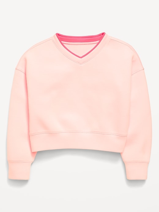 Image number 3 showing, Bounce Fleece V-Neck Sweatshirt for Girls