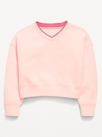 Image number 3 showing, Bounce Fleece V-Neck Sweatshirt for Girls