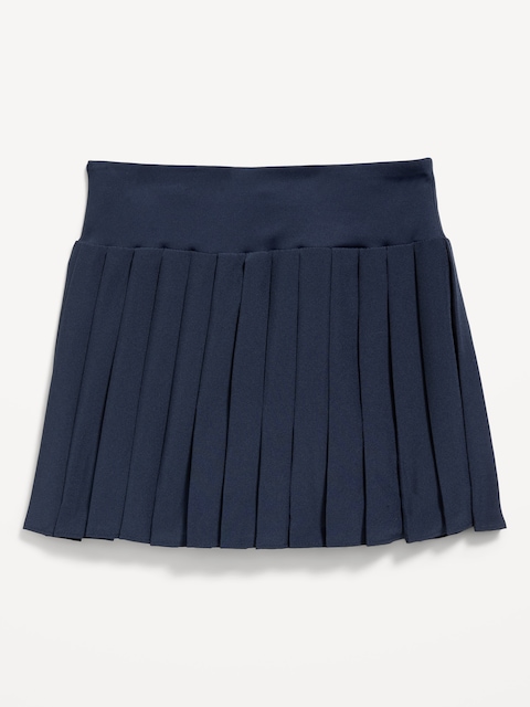 High-Waisted Pleated Performance Skort for Girls